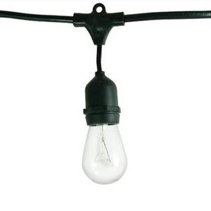 NWT Bulbrite 48’ Black String w/ S14 Bulbs